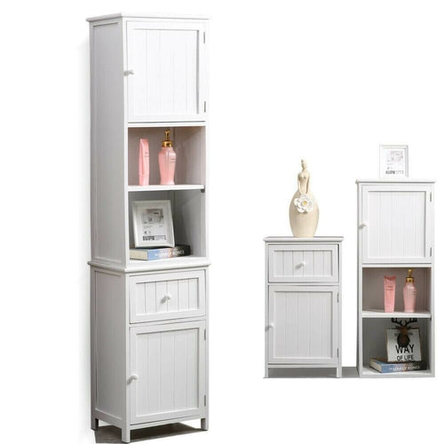 Tall Bathroom Storage Cabinet - White