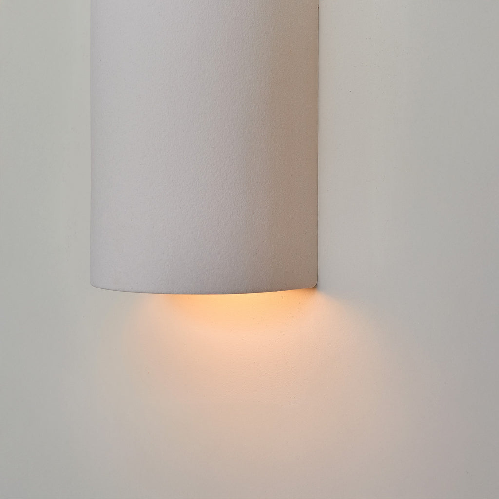 Ceramic wall light CURVE - Extra Matte White Textured