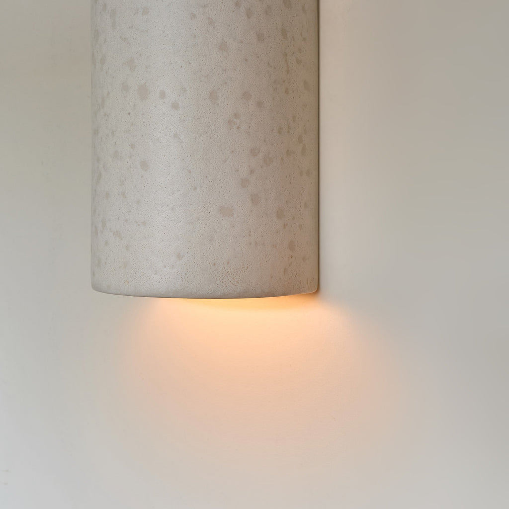 Ceramic wall light CURVE - Raw White