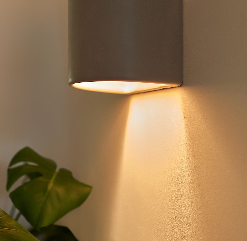 Ceramic wall light CURVE - Taupe