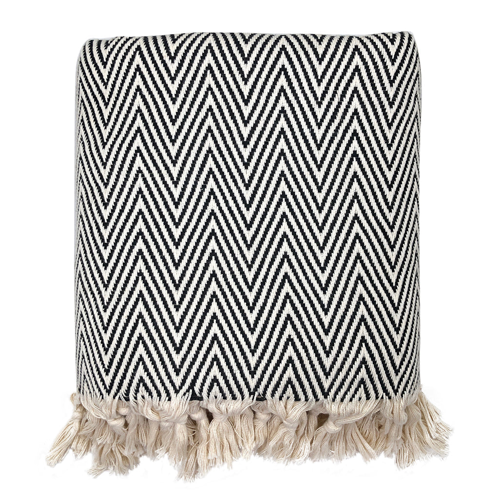 Chunky Chevron Turkish Throw Blanket