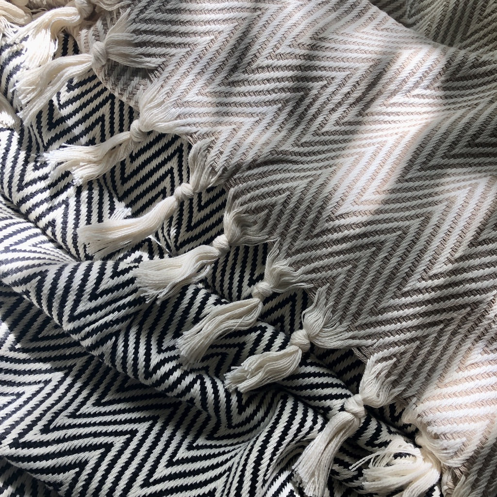 Chunky Chevron Turkish Throw Blanket