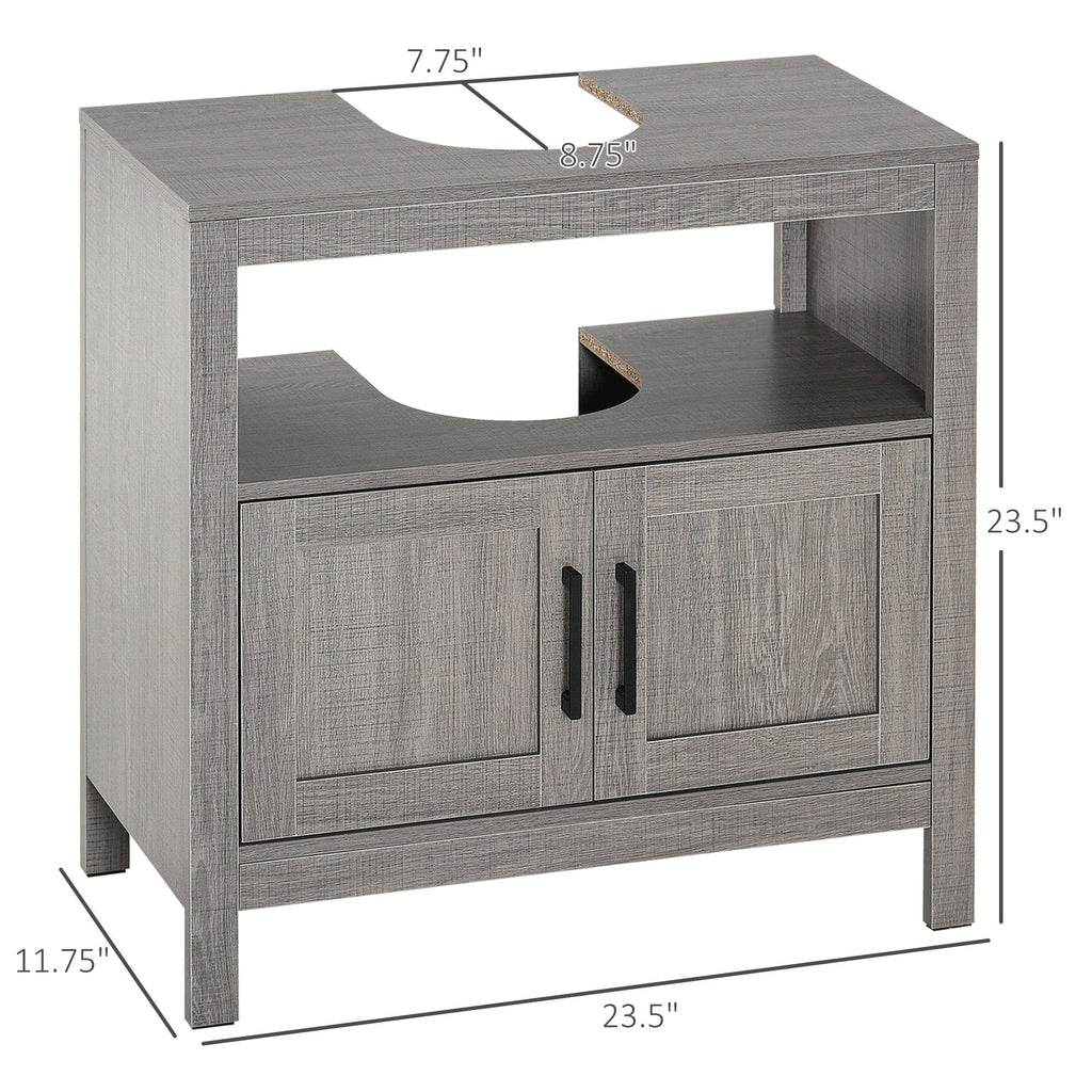 Under-Sink Bathroom Storage Cabinet — Gray