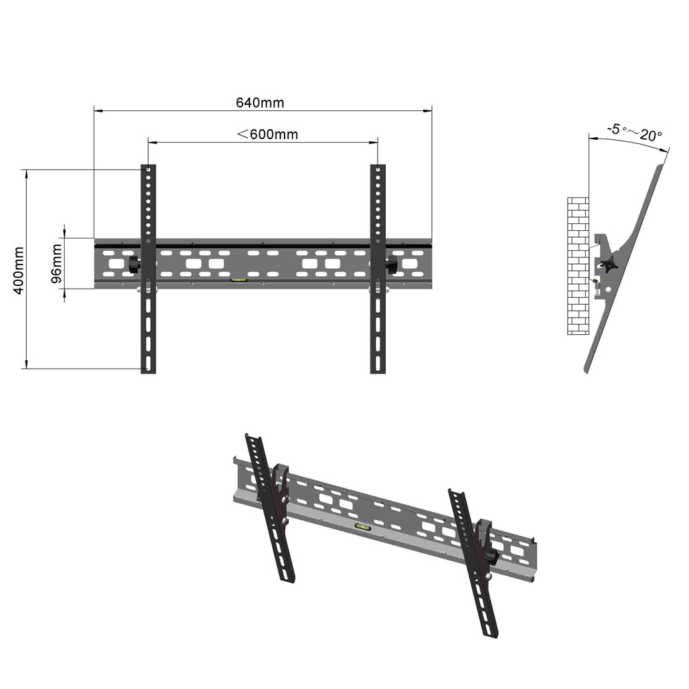 TV Stand TMW003S Load Capacity 50kg