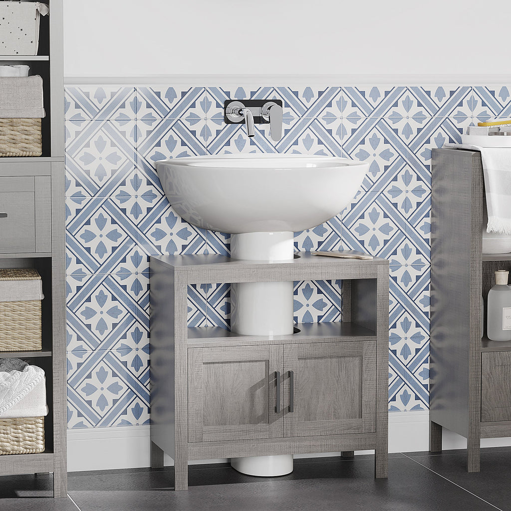 Under-Sink Bathroom Storage Cabinet — Gray