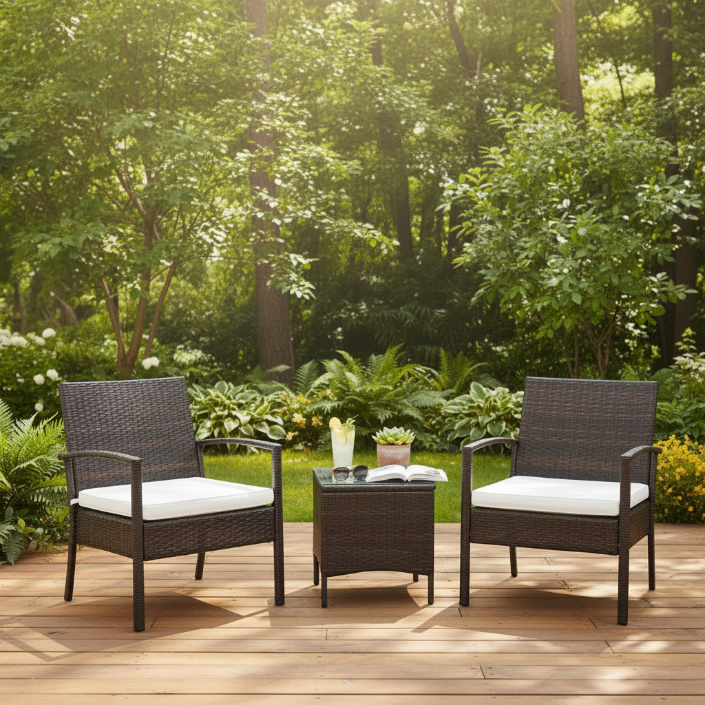 Home Garden Furniture Coffee Table Rattan Sofa Set