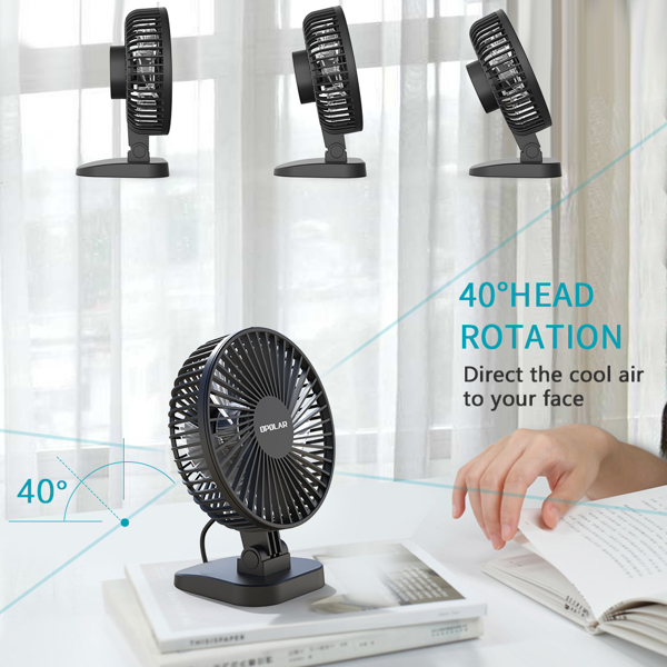Mini USB Desk Fan — 3 Speed, Whisper Quiet
