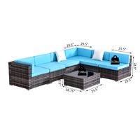 7-Piece Rattan Outdoor Sofa Set