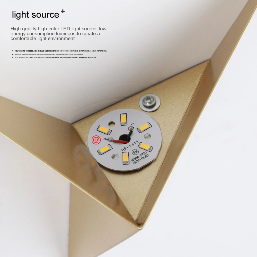 Triangular LED Wall Lamp — Black, White or Gold