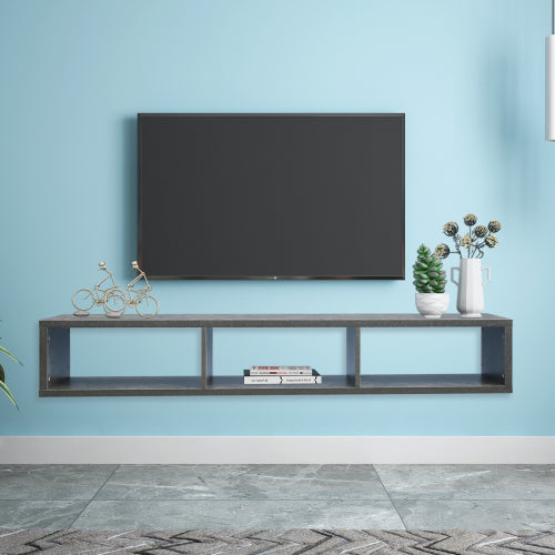 60" lavtvendt, væghængt tv-møbel/tv-bord