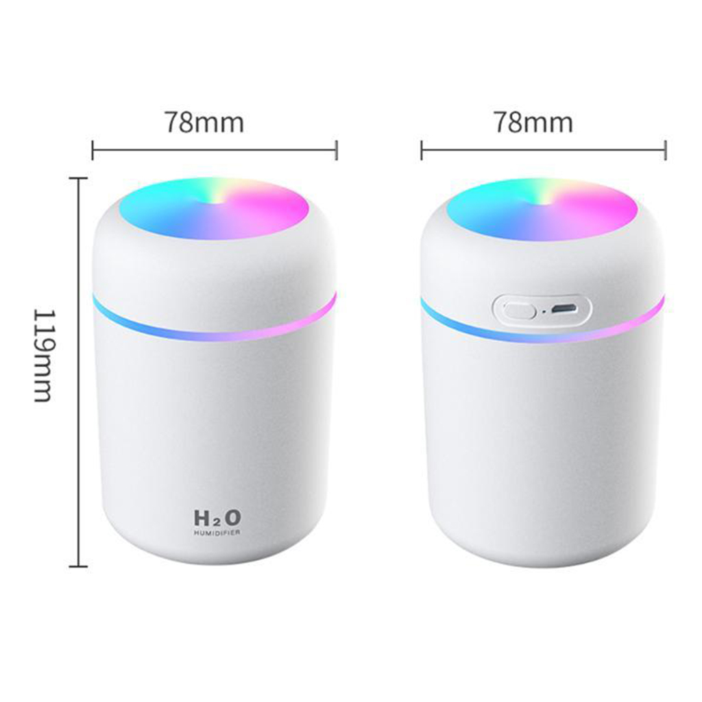 Portable Air Humidifier & Aroma Diffuser — 300ml with Night Light