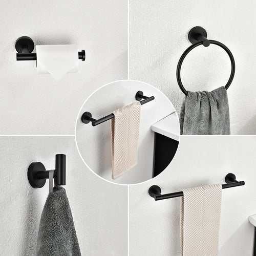 6-Piece Bathroom Towel Rack Set — Wall-Mounted