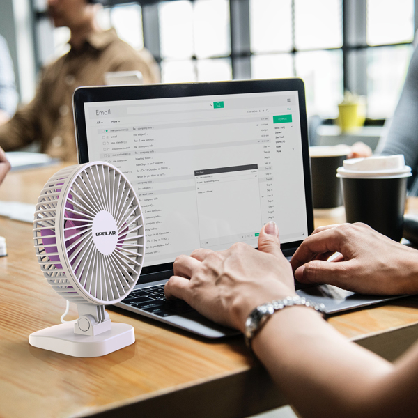 Mini USB Desk Fan — 3 Speed, Whisper Quiet