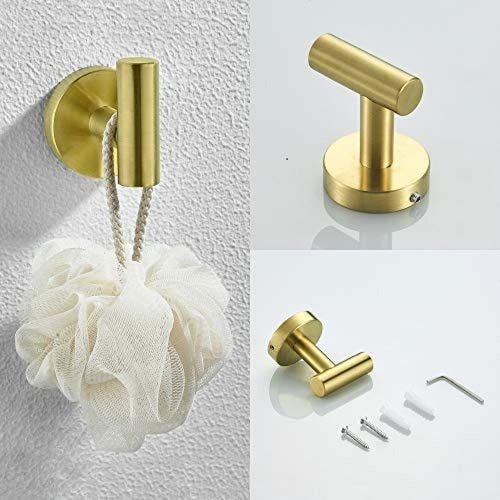 3-Piece Bathroom Hardware Set — Brushed Gold