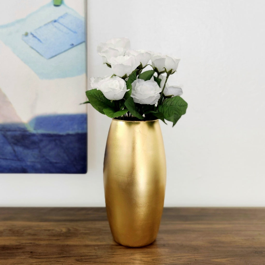 Amaryllis Gold Gilded Glass Bullet Vase