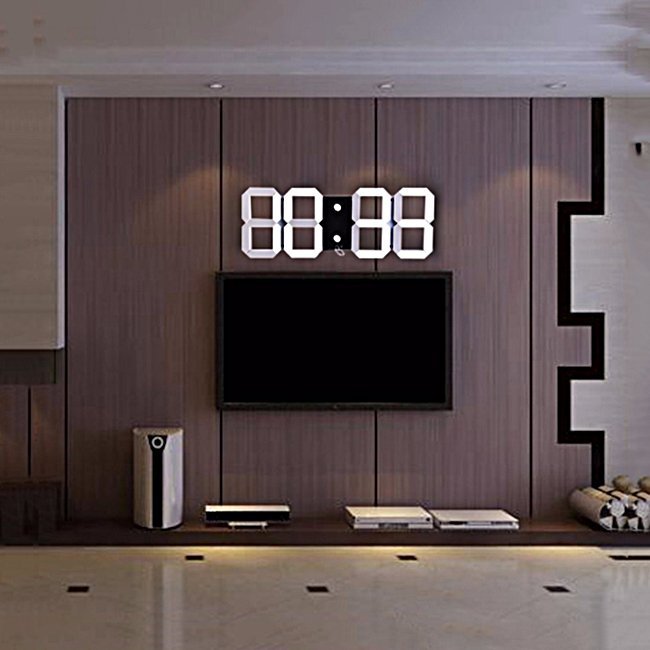 Digital LED Wall Clock with Remote Control