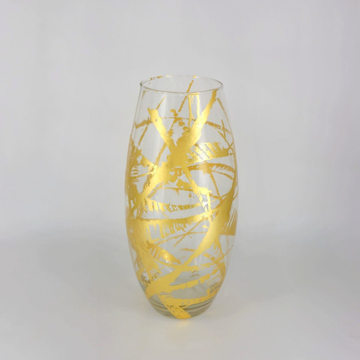 Amaryllis Gold Gilded Glass Bullet Vase