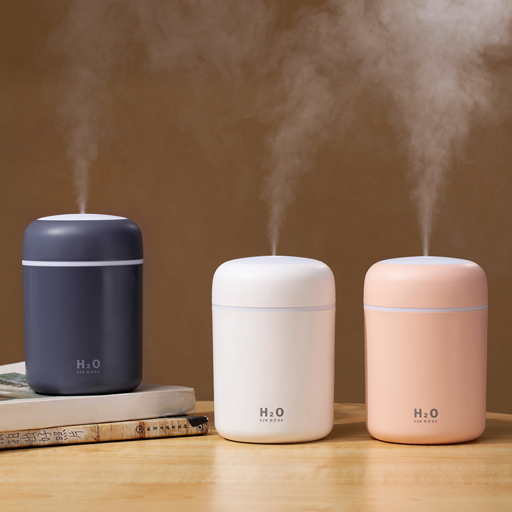 Portable Air Humidifier & Aroma Diffuser — 300ml with Night Light