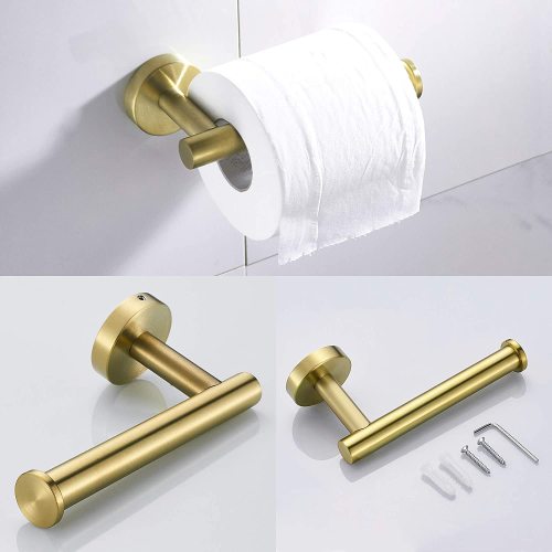 3-Piece Bathroom Hardware Set — Brushed Gold