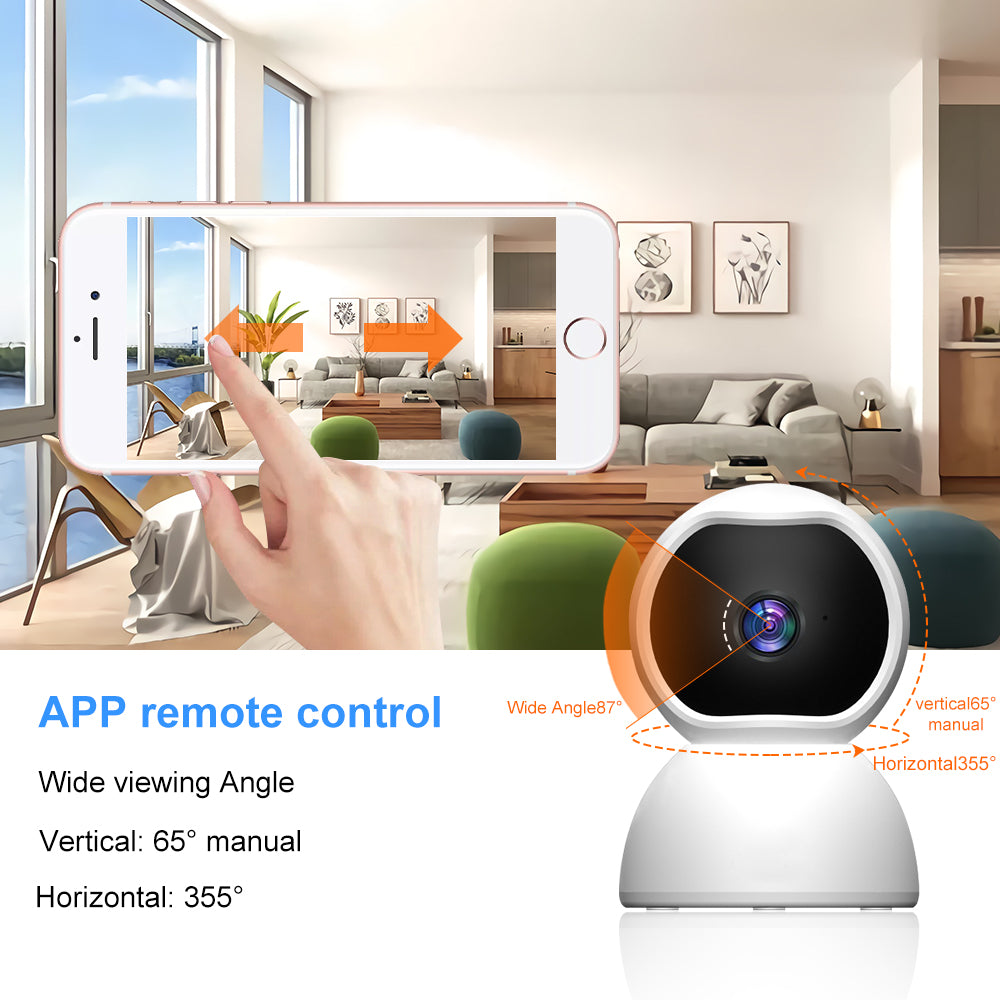1080P Indoor WiFi Security Camera with Night Vision & Motion Detection