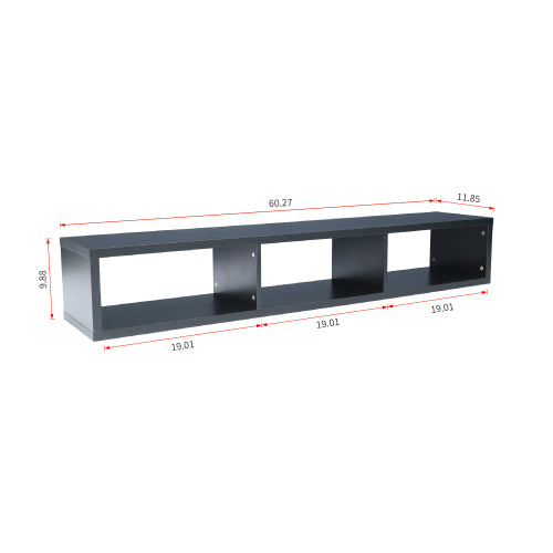 60" lavtvendt, væghængt tv-møbel/tv-bord