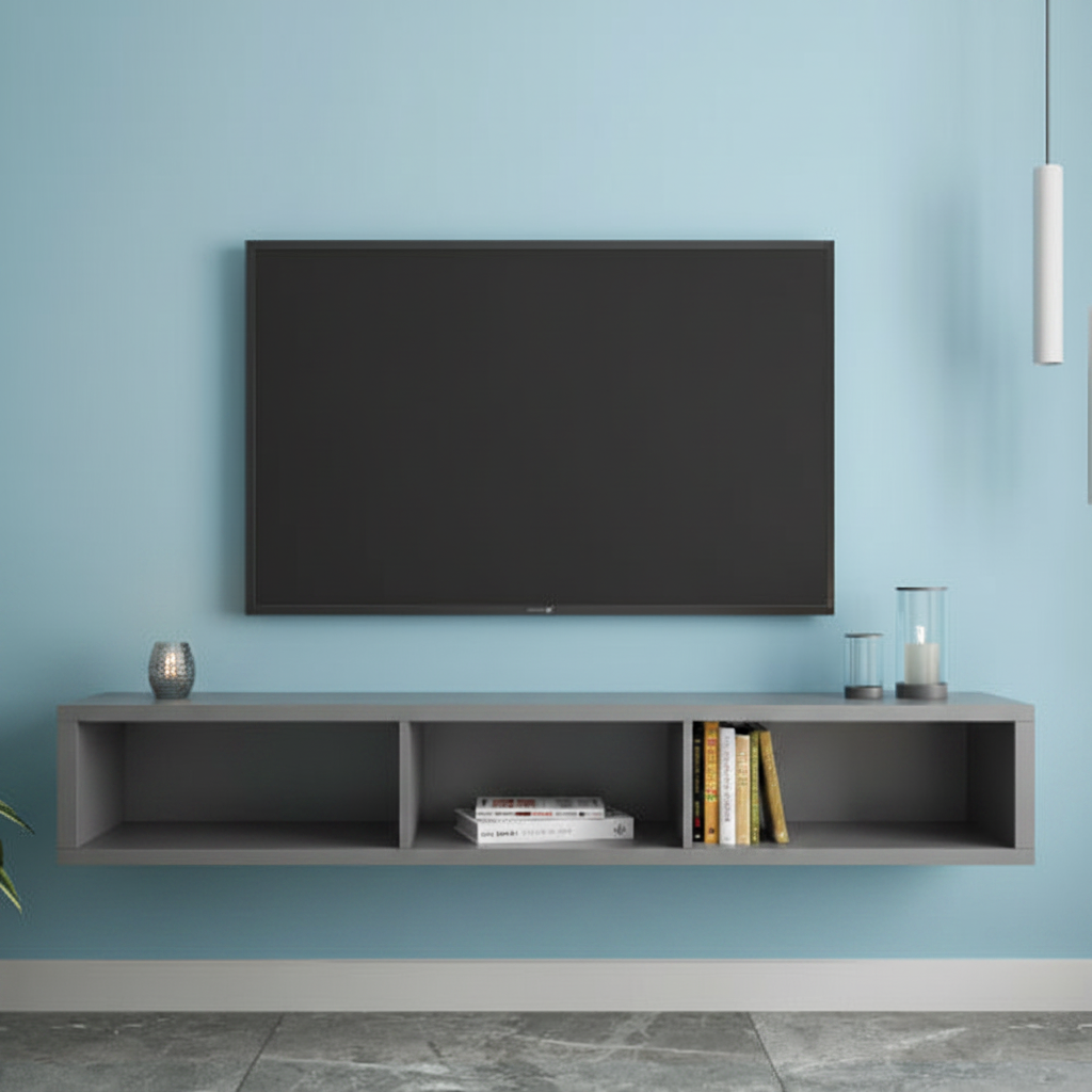 60" lavtvendt, væghængt tv-møbel/tv-bord