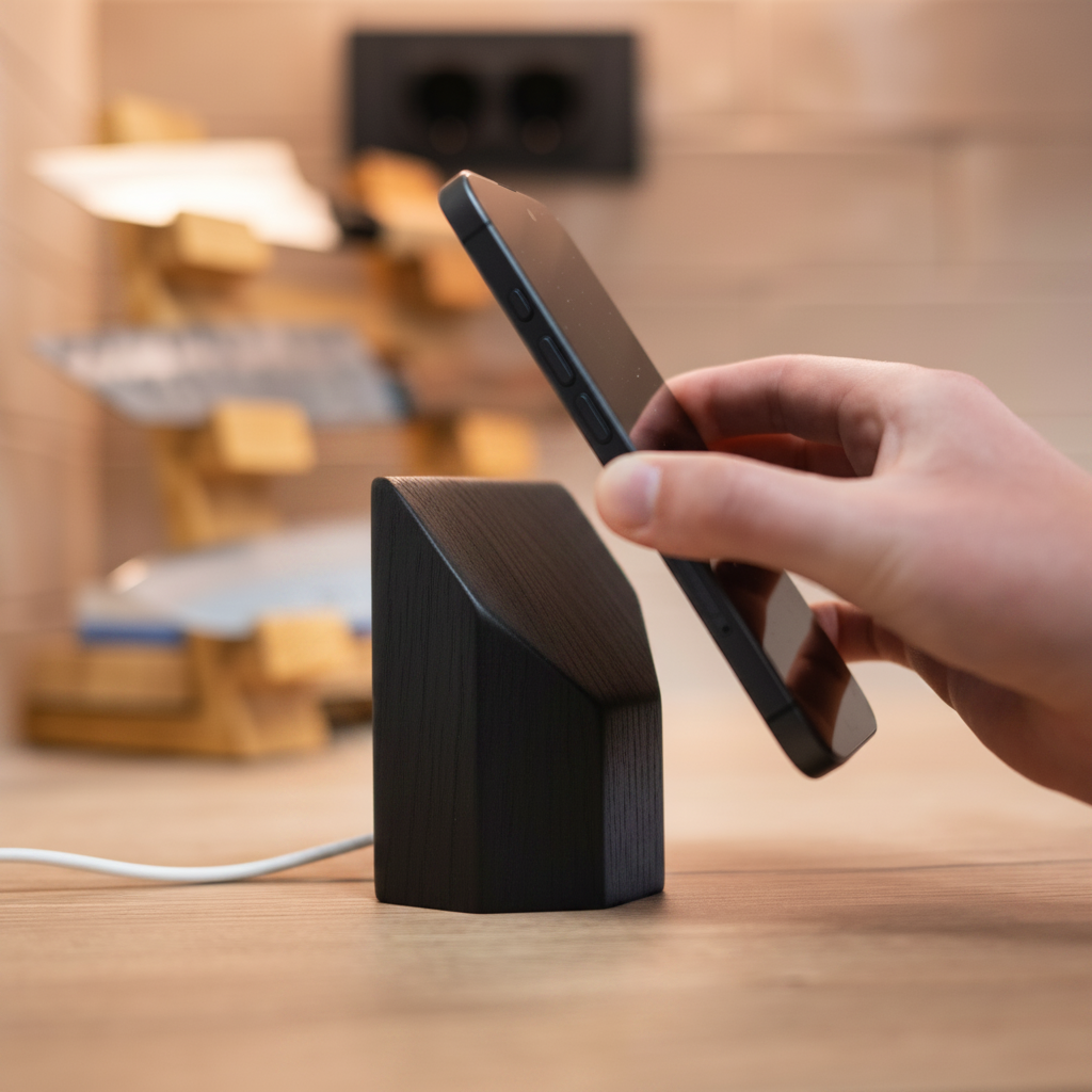 Træ MagSafe Trådløs Oplader — Qi2 25W