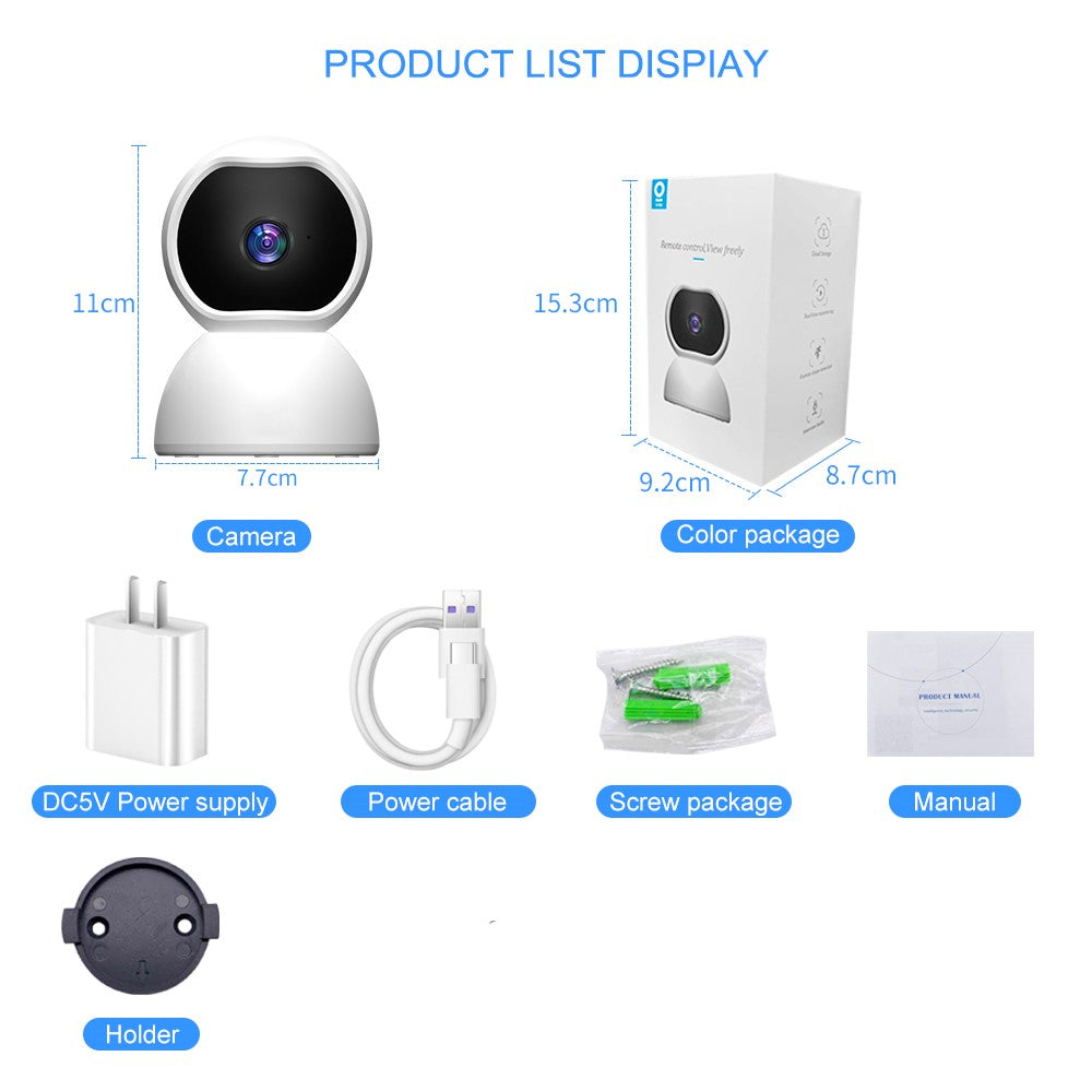 1080P Indoor WiFi Security Camera with Night Vision & Motion Detection