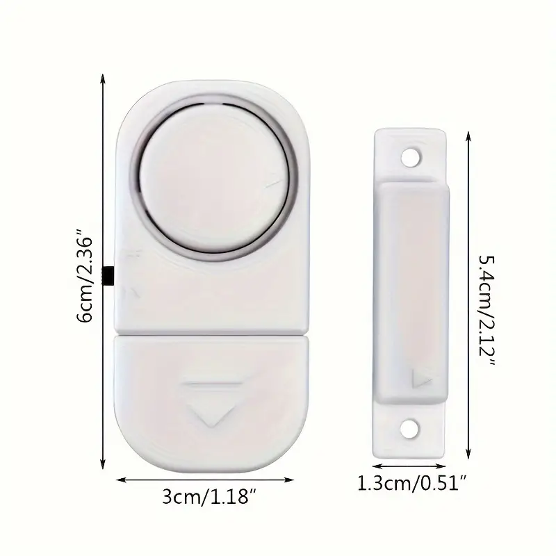 Door & Window Burglar Alarm Sensor — 1 or 2 Pack