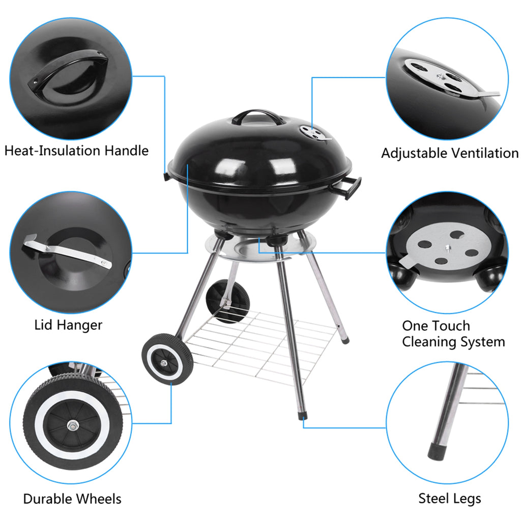 18" Charcoal BBQ Grill — Outdoor Kettle