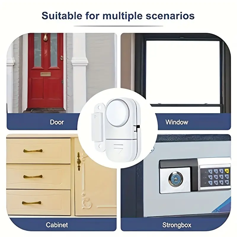 Door & Window Burglar Alarm Sensor — 1 or 2 Pack