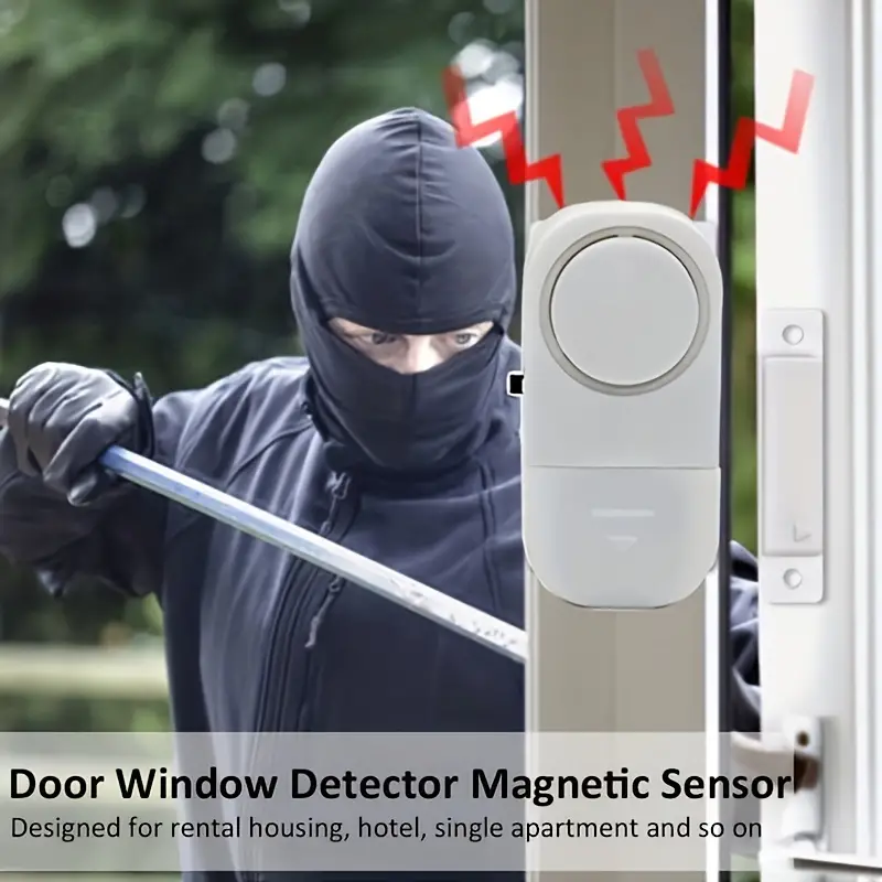 Door & Window Burglar Alarm Sensor — 1 or 2 Pack