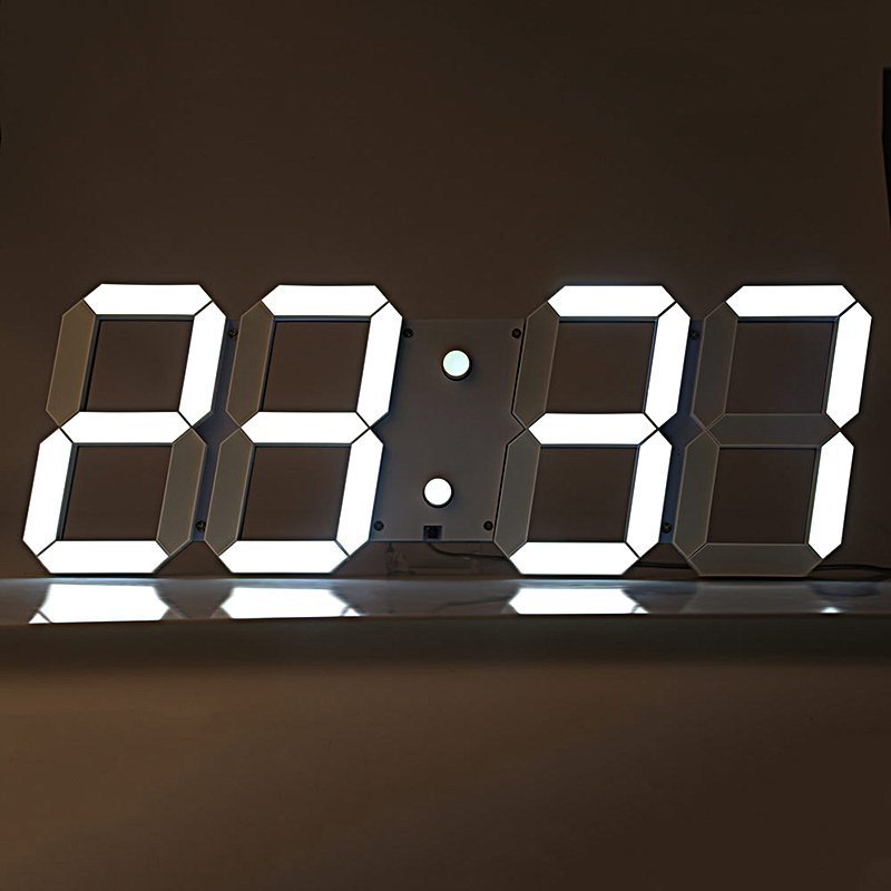 Digital LED Wall Clock with Remote Control