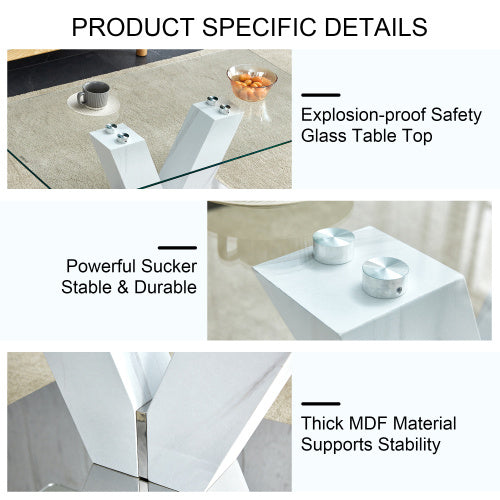 LuxeGlass™ – Moderne minimalistisk sofabord med hærdet glasplade &
