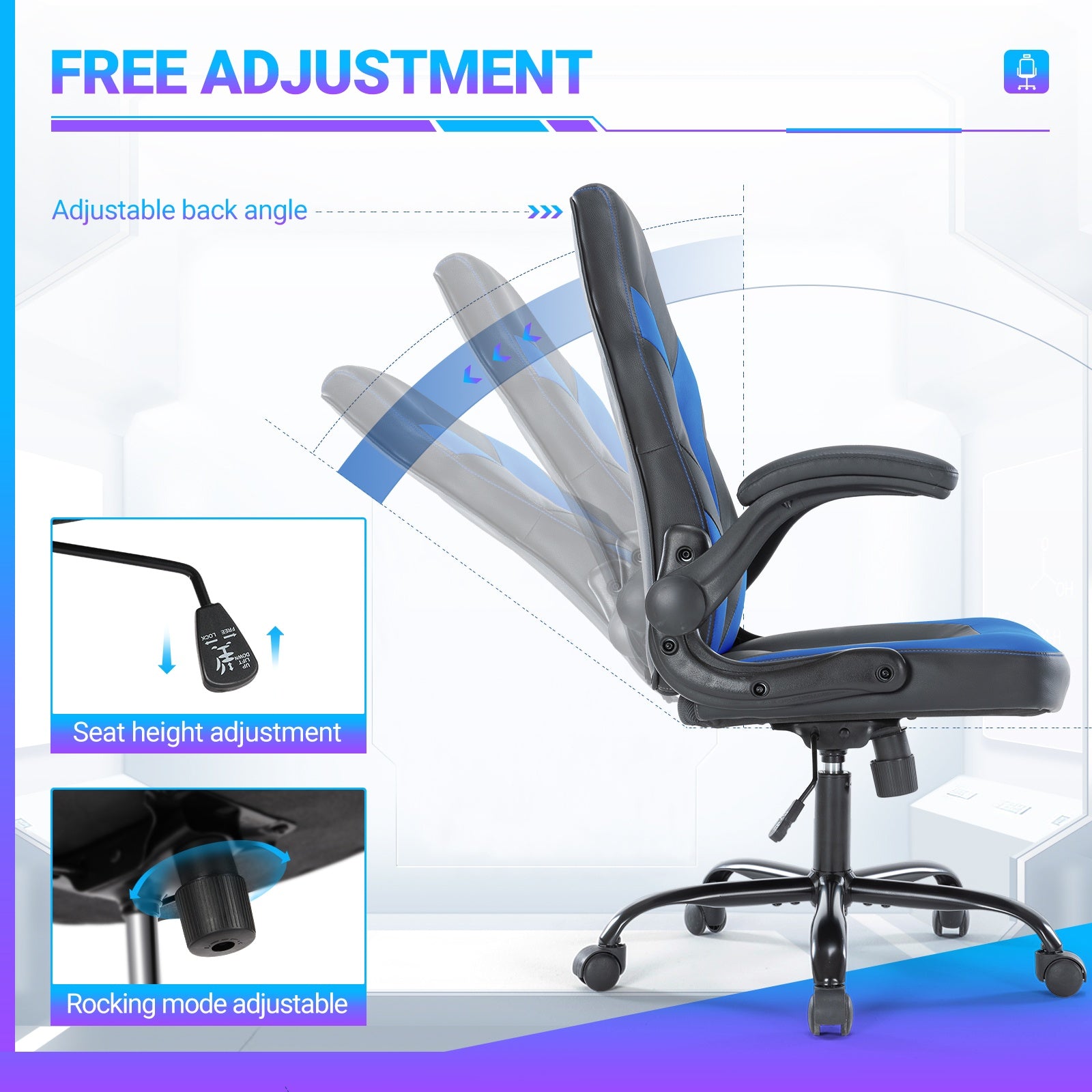 Ergonomic Gaming & Office Chair with Lumbar Support