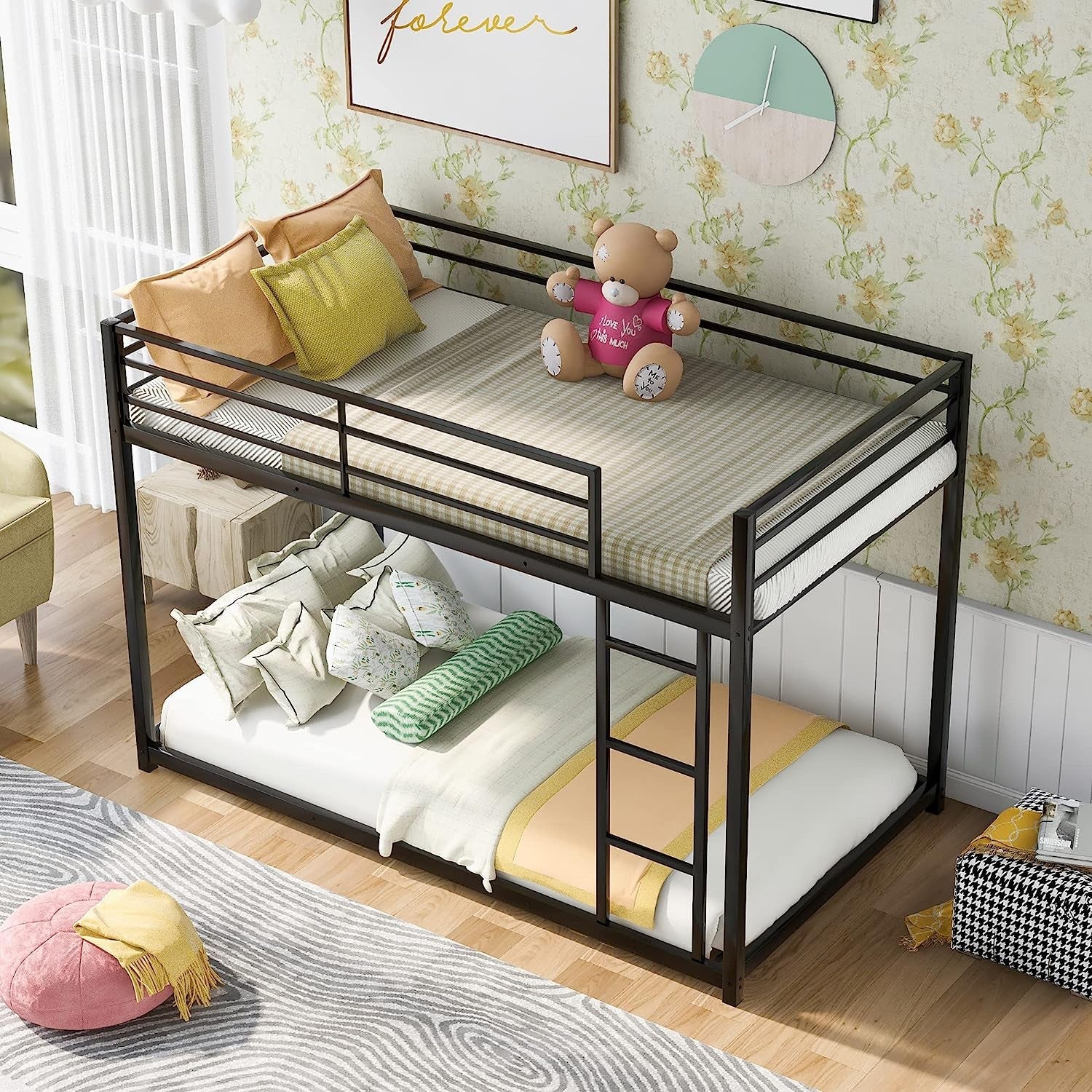 Low Bunk Twin Over Twin Metal Bed