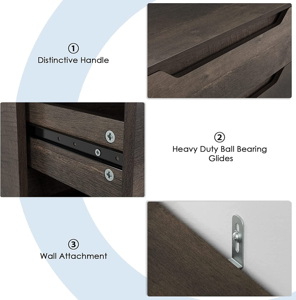 Dark Brown 4-Drawer Dresser