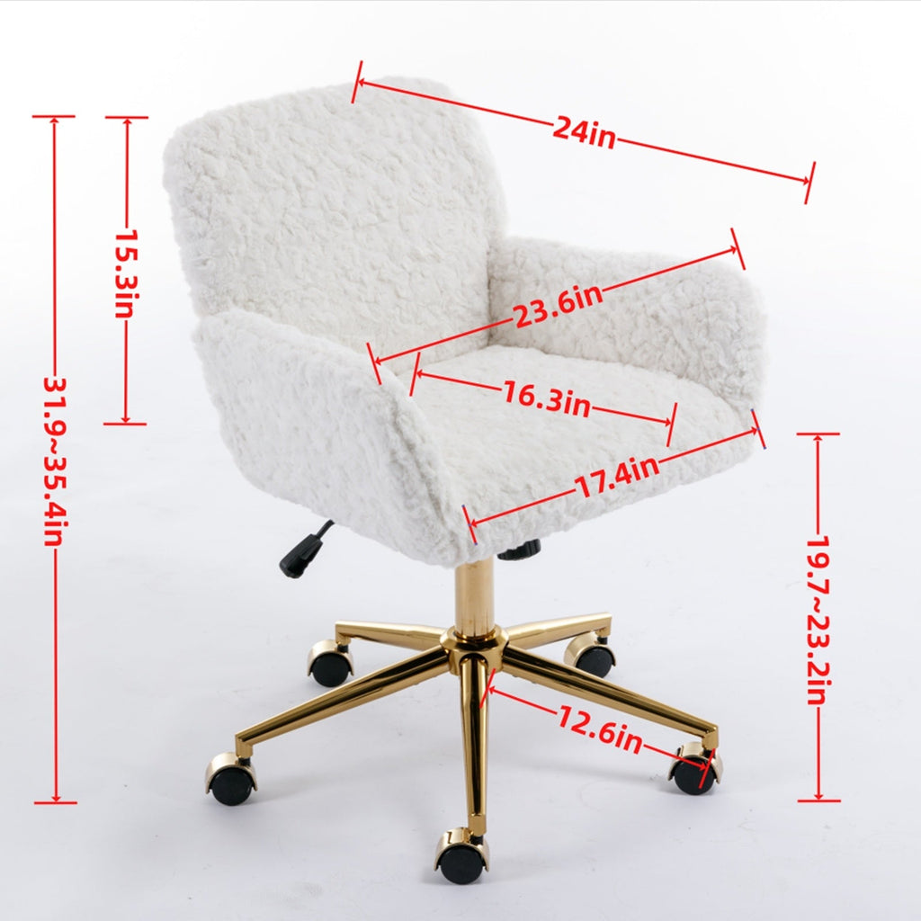 The Faux Fur Swivel Chair — Pink