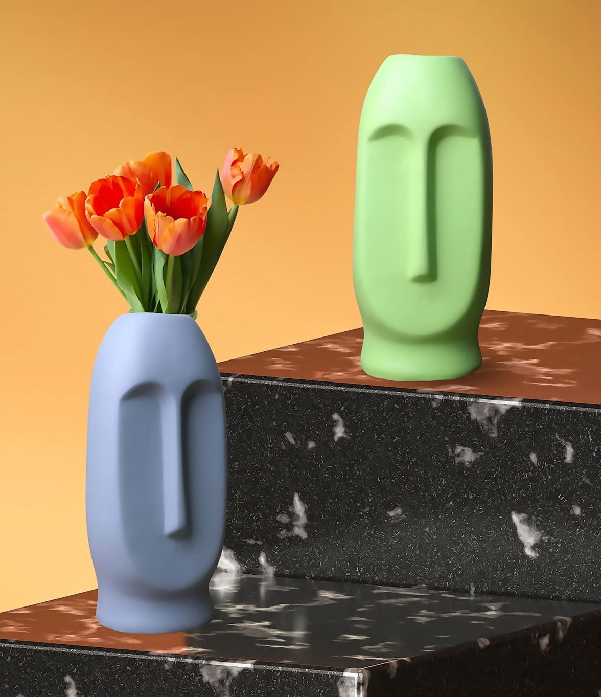 Donut Face Vase — Handmade Polyresin