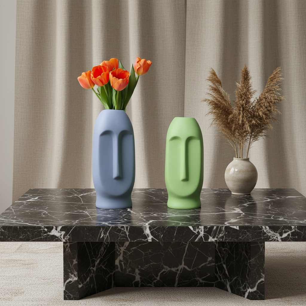 Donut Face Vase — Handmade Polyresin