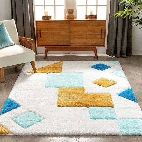 Ivory & Mustard Area Rug