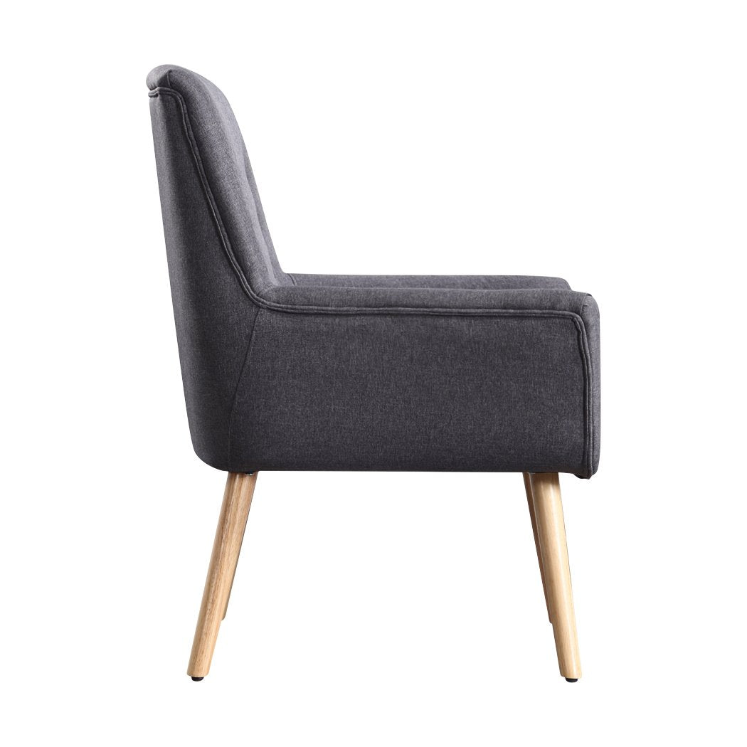 Levede Linen Armchair — Set of 2