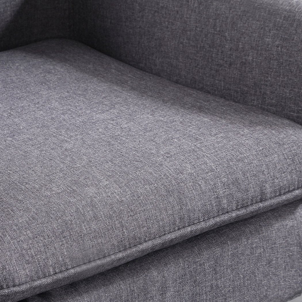 Levede Linen Armchair — Set of 2