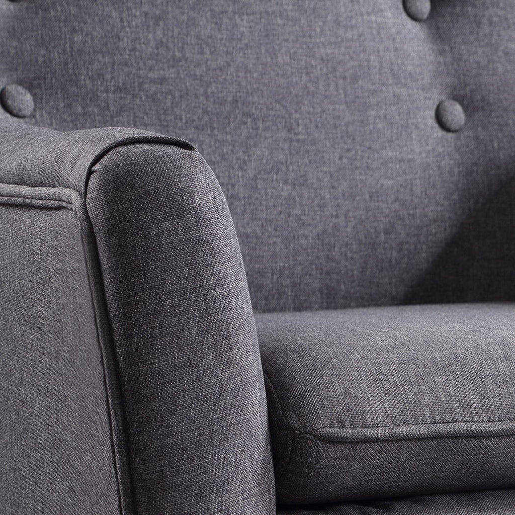 Levede Linen Armchair — Set of 2