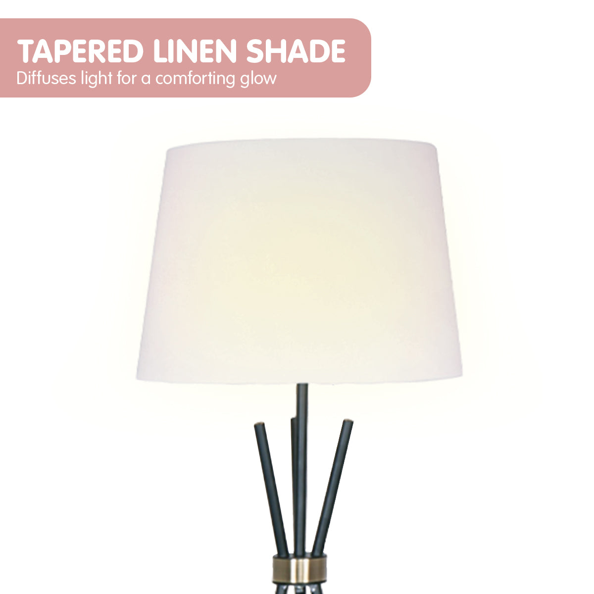 NNEDPE Sarantino Tripod Floor Lamp in Metal and Antique Brass