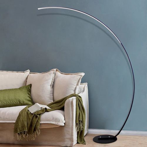 Modern RGBW Curved Floor Lamp | Sleek Ambient Lighting for Home