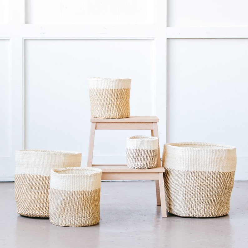 Handwoven Sisal Storage Basket — Kenya Kiondo