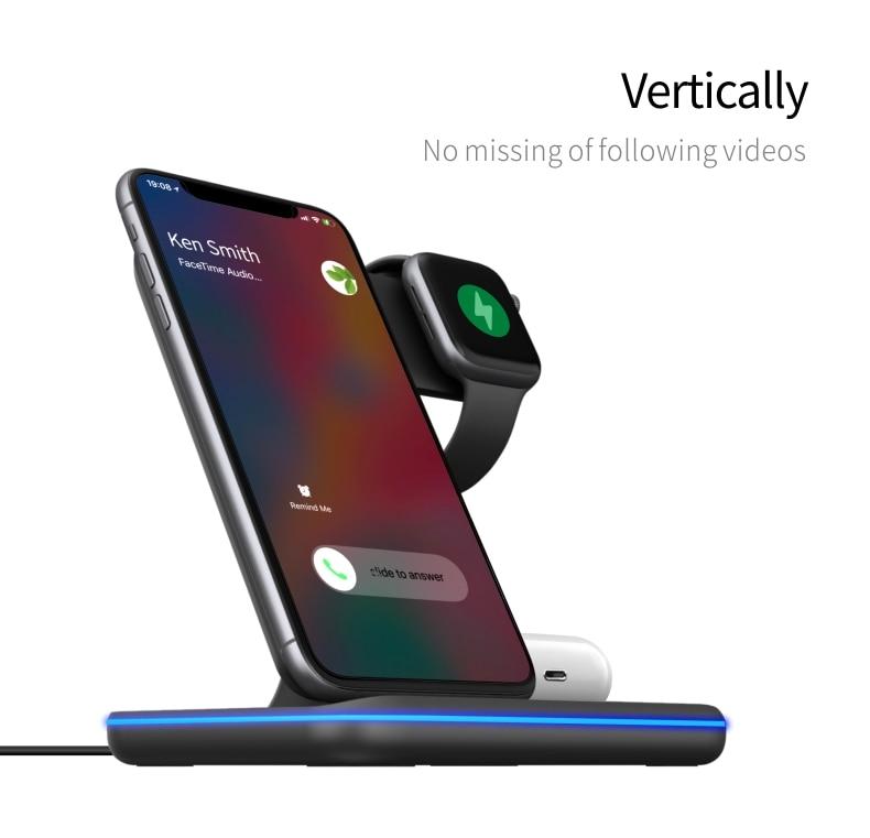 3-in-1 Wireless Charging Station — 15W Fast Charge