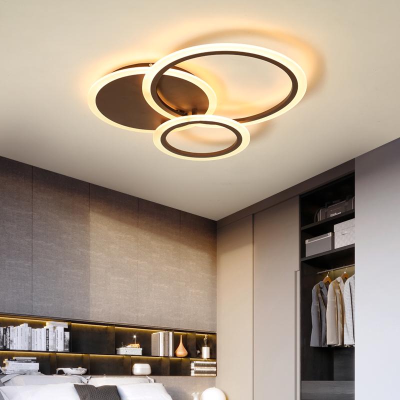 Modern LED Chandelier — White & Brown