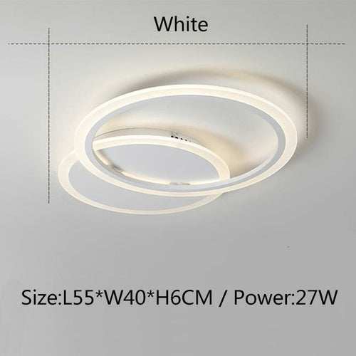 Modern LED Chandelier — White & Brown